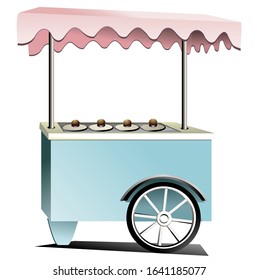 Catering trolley for ice cream and drinks 