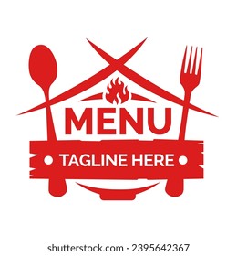 Catering vector logo badge. Cater service sign, outdoor dinner, restaurant business retro design with hand written modern calligraphy. Elegant lettering logotype, vintage style.