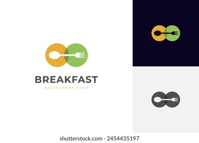 Símbolo del logotipo del Vector de comida para llevar. diseño del logotipo de comida para llevar. Plantilla del logotipo de comida vegana