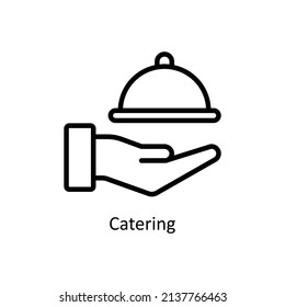 Catering-Vektorgrafik-Symbol für Web einzeln auf weißem Hintergrund EPS10-Datei