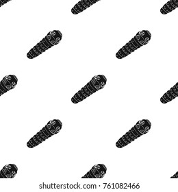 Caterpillar, butterfly larva. Insect caterpillar single icon in black style vector symbol stock isometric illustration web.