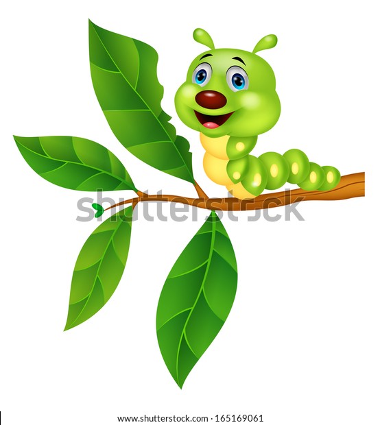 Caterpillar Eating Cartoon