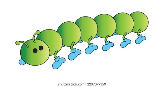 Caterpillar, cartoon illustration, vector illustration Terjemahkan 