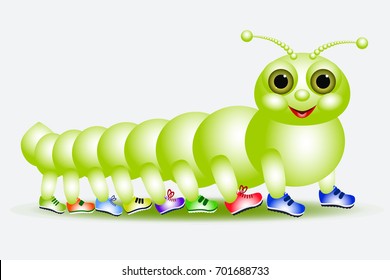 Caterpillar - a centipede in miscellaneous footwear