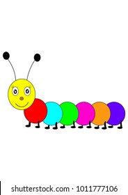 caterpillar color vector