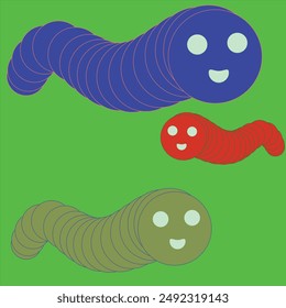 caterpillar design illustration in illustrator