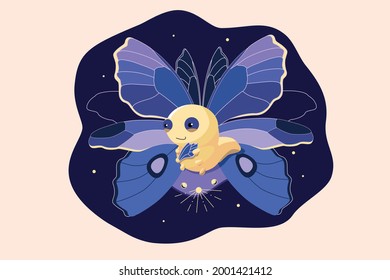Caterpillar dreams of becoming a butterfly in space