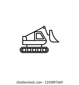 caterpillar excavator icon. Element of construction machine icon for mobile concept and web apps. Thin line caterpillar excavator icon can be used for web and mobile on white background