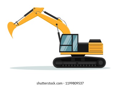 Caterpillar excavator vector design. Heavy machinery.