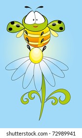 caterpillar and flower
