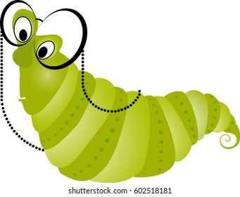 caterpillar in glasses