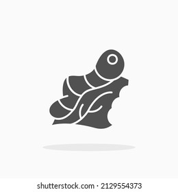 Caterpillar glyph icon. Can be used for digital product, presentation, print design and more.