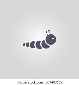 caterpillar icon. flat design