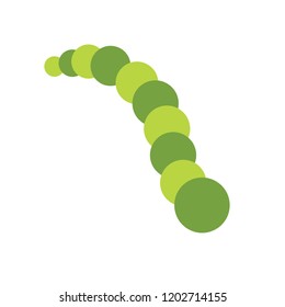 caterpillar icon. flat design, vector illustration isolated on white backgtound