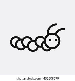 Caterpillar icon illustration isolated vector sign symbol