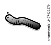 Caterpillar Icon. Maggot, Grub. Larvae Symbols – Vectors. 