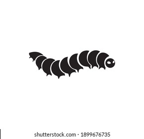 caterpillar icon vector illustration with black and white colors.