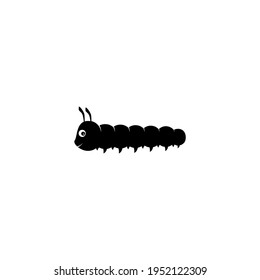 caterpillar icon vector illustration with black and white colors.