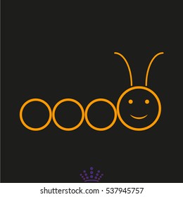 caterpillar, icon, vector illustration EPS 10