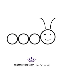 caterpillar, icon, vector illustration EPS 10