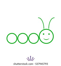 caterpillar, icon, vector illustration EPS 10