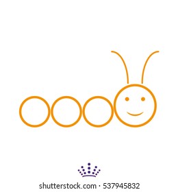 caterpillar, icon, vector illustration EPS 10