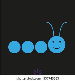 caterpillar, icon, vector illustration EPS 10