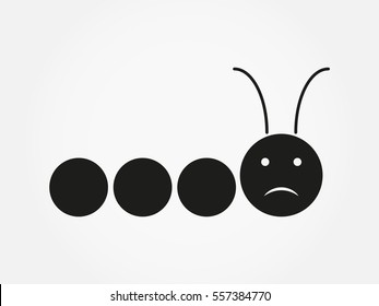 caterpillar, icon, vector illustration eps10