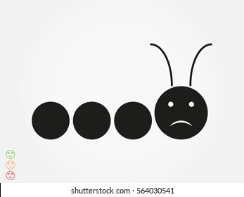 caterpillar, icon, vector illustration eps10