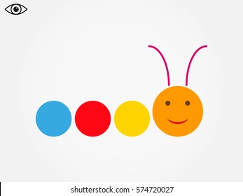 caterpillar, icon, vector illustration eps10