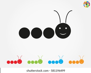 caterpillar, icon, vector illustration eps10