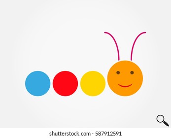 caterpillar, icon, vector illustration eps10