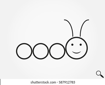 caterpillar, icon, vector illustration eps10