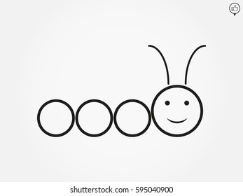 caterpillar, icon, vector illustration eps10