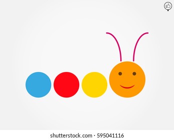 caterpillar, icon, vector illustration eps10