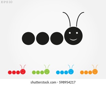 caterpillar, icon, vector illustration eps10