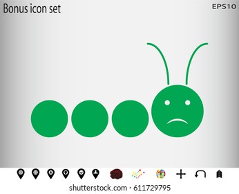 caterpillar, icon, vector illustration eps10