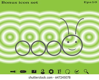 caterpillar, icon, vector illustration eps10