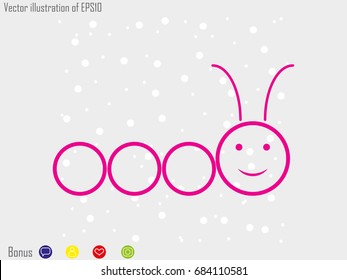 caterpillar, icon, vector illustration eps10