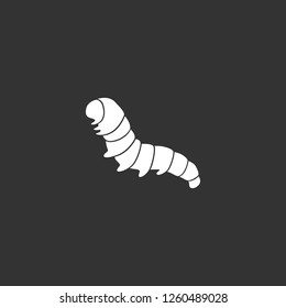 caterpillar icon vector. caterpillar sign on black background. caterpillar icon for web and app