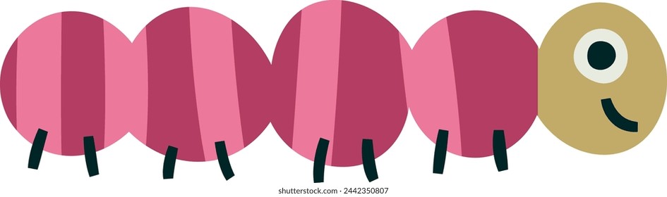 Caterpillar Insect Abstract Vector Illustration