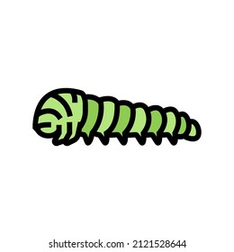 caterpillar insect color icon vector. caterpillar insect sign. isolated symbol illustration