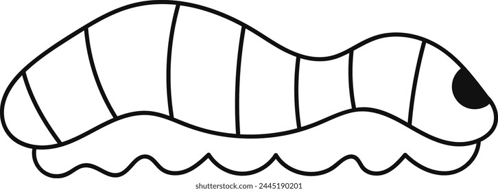 Caterpillar Insect Lined Vector Illustration