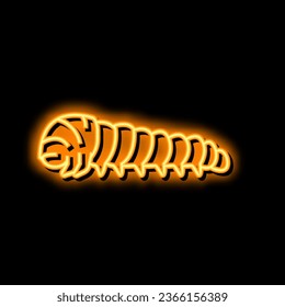 caterpillar insect neon light sign vector. caterpillar insect illustration