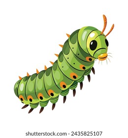 Caterpillar isolated illustration on white background