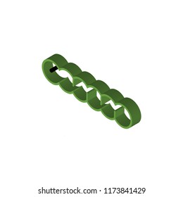 Caterpillar isometric left top view 3D icon