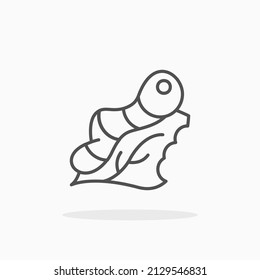 Caterpillar line icon. Editable stroke and pixel perfect. Can be used for digital product, presentation, print design and more.