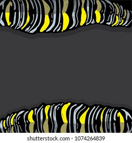 Caterpillar line yellow black gray and white  