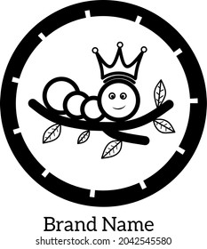 caterpillar logo. Cute caterpillar logo for brand name.