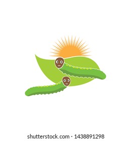 caterpillar logo icon vector illustration design template